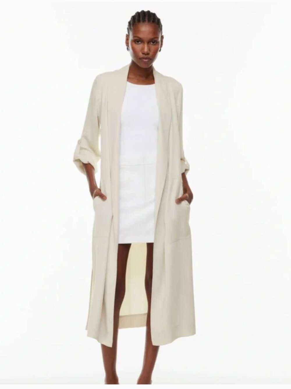 Babaton by Aritzia Elegant coat light jacket robe - medium